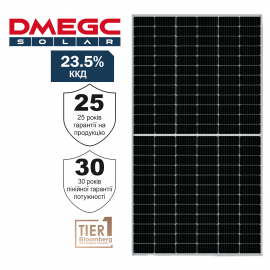 Монокристаллическая солнечная двухсторонняя панель DMEGC DM635G12RT-B66HSW INFINITY-RT n-type Bifacial